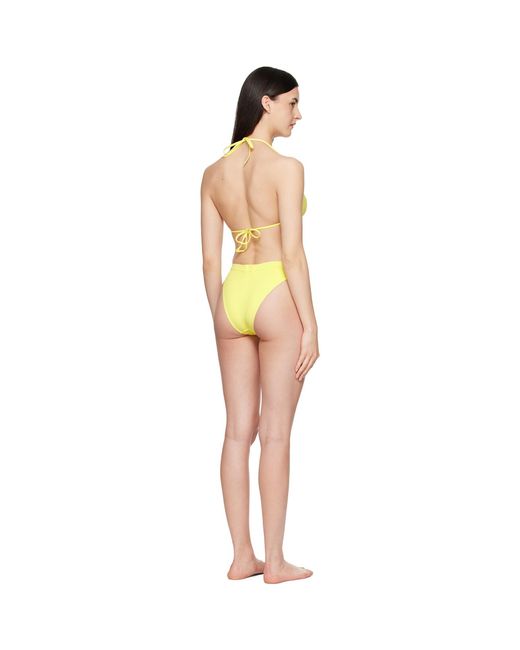 Balmain Yellow Triangle High Brief Bikini