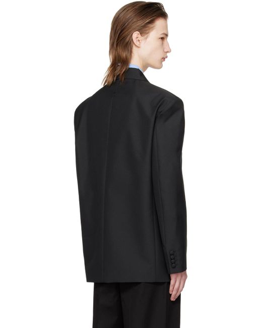 Veston noir à double boutonnage Valentino pour homme en coloris Black