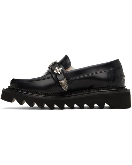 Toga Black Leather Loafers