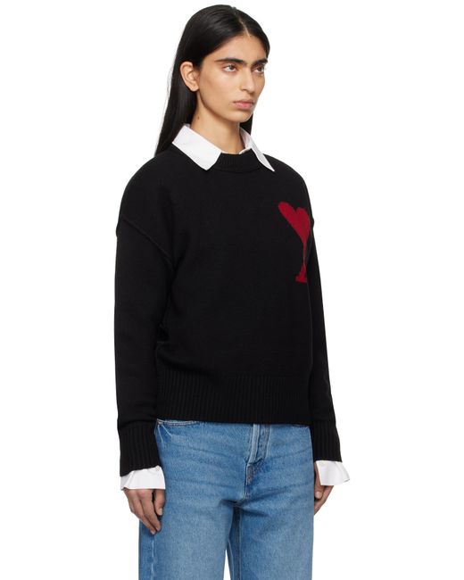 AMI ブラック Ami De Coeur ウール セーター Black