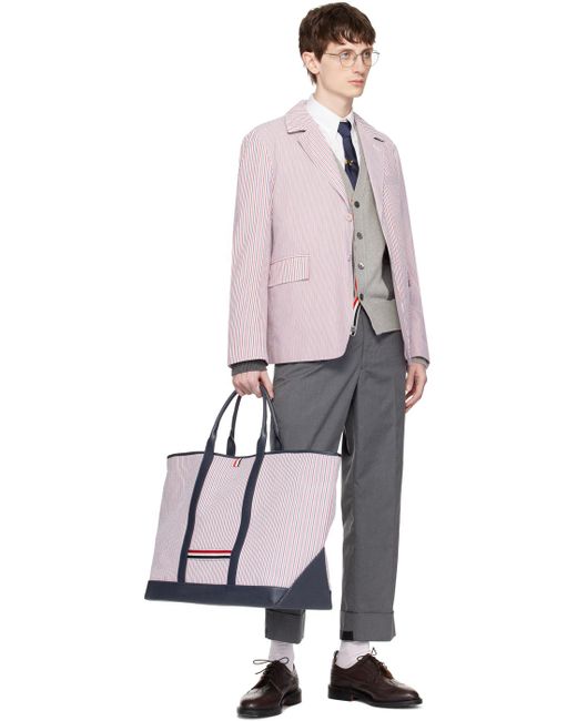 Thom Browne Pink Multicolor Unconstructed Blazer for men