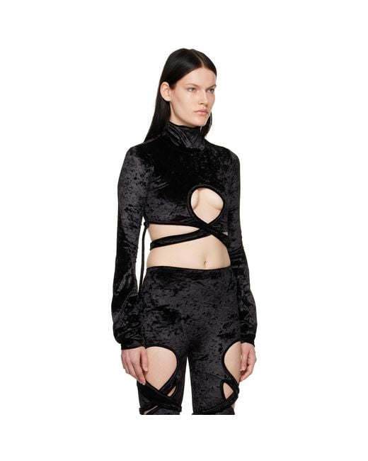 OTTOLINGER Black Wrap Loop Turtleneck