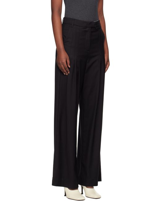 REMAIN Birger Christensen Wide Suiting Trousers in Black | Lyst