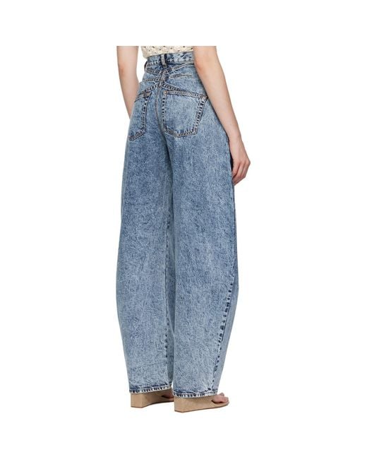Alaïa Blue High Waisted Round Jeans