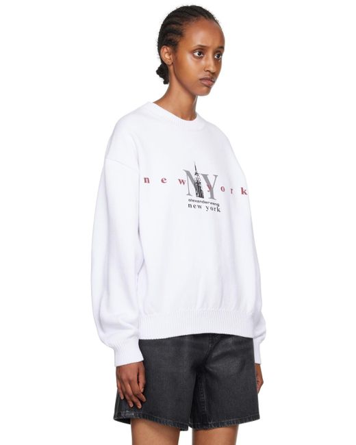 Alexander Wang White Empire State Sweater