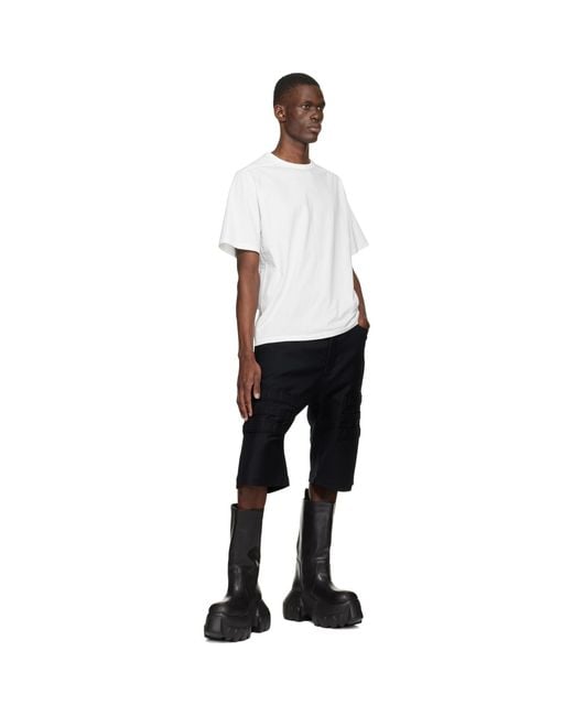 Rick Owens White Off- Temple Brad T-Shirt for men