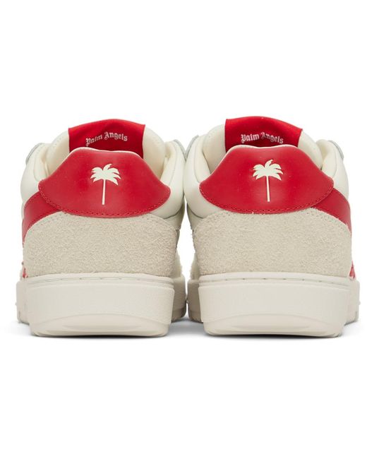 Palm Angels Black White & Red Palm Beach University Sneakers for men