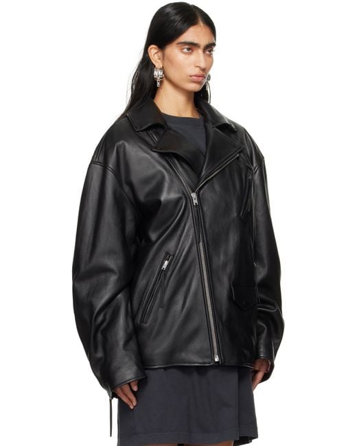 Acne Black Padded Leather Jacket