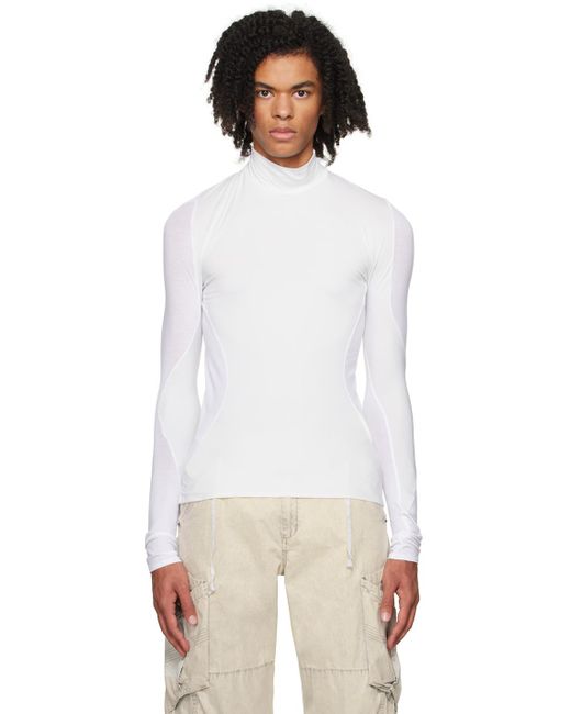 Post Archive Faction PAF White Post Archive Faction (paf) 5.1 Right Long Sleeve T-shirt for men