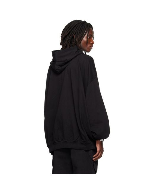 Rick Owens Black Tower Hun Hoodie for men