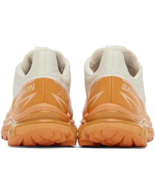Salomon Black Orange & Off-white Xt-6 Ft Sneakers