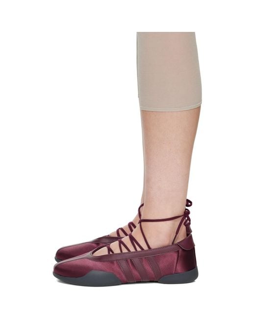 Adidas Originals Brown Burgundy Taekwondo Mei Ballerina Flats