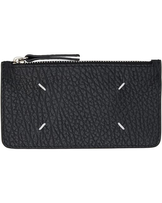 Maison Margiela Black Four Stitches Card Holder for men