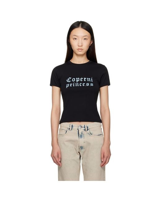 Coperni Black Princess' Slim-Fit T-Shirt