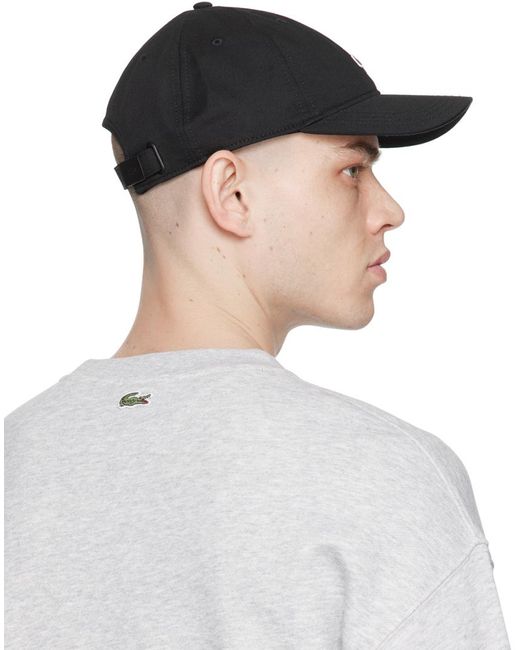 Lacoste Gray Black Unisex Organic Cotton Twill Cap for men