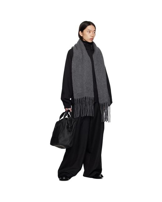 Holzweiler Black Aster Solid Scarf for men