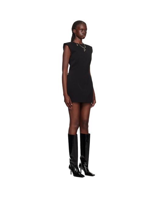 Acne Black Round Neck Minidress