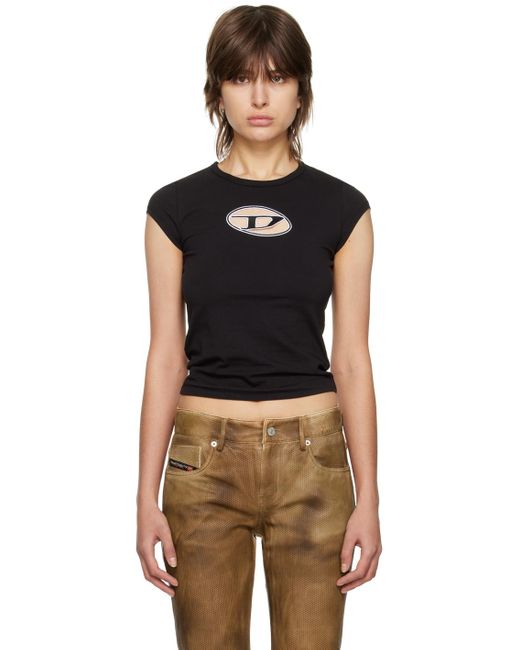 DIESEL Black Angie T-shirt | Lyst Canada