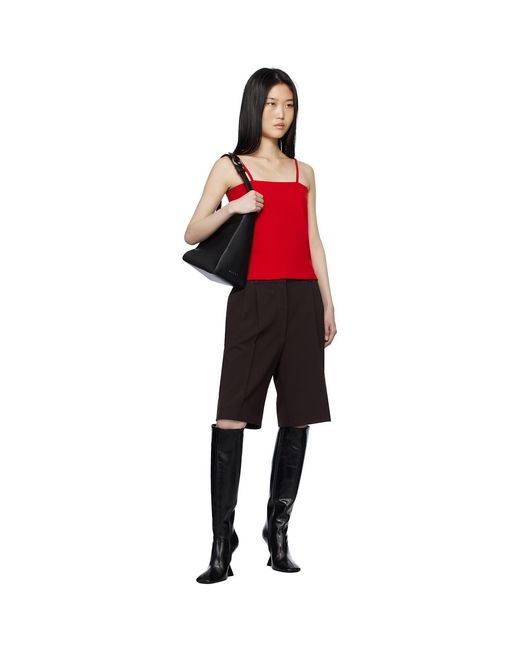 LE17SEPTEMBRE Red Square Neck Tank Top