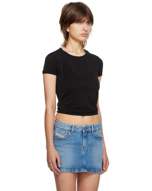 DIESEL Black 't-olap' Two-layered Top