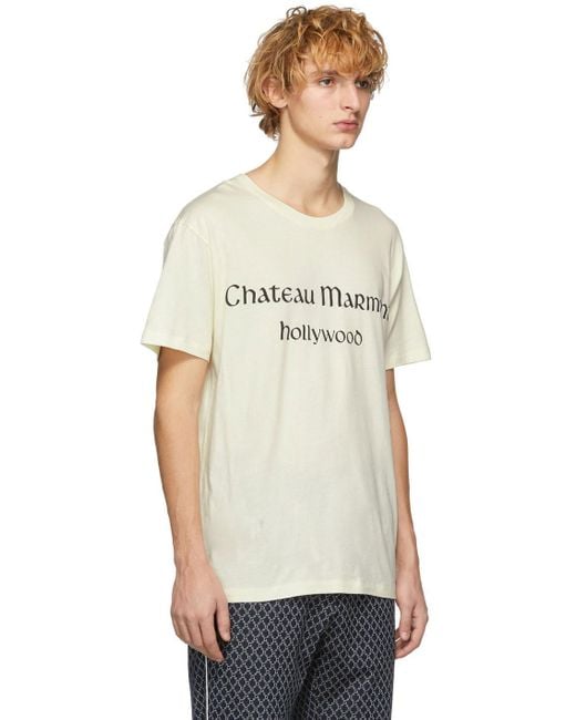 Gucci Off-white 'chateau Marmont' T-shirt for men