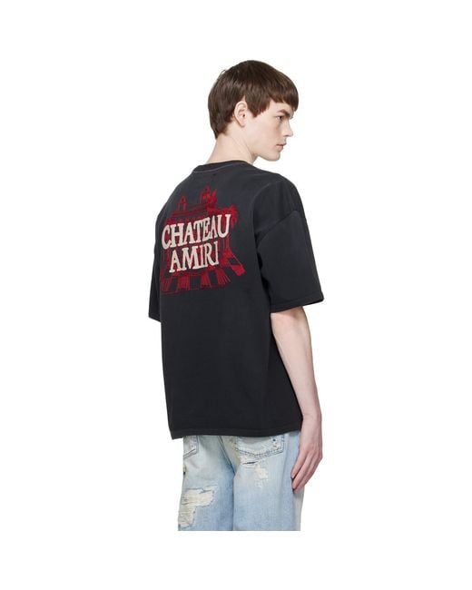 Amiri Black 'Chateau Oversized T-Shirt for men