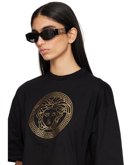 Versace ブラック メドゥーサ ビギー キャットアイサングラス