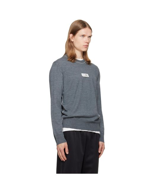 MM6 by Maison Margiela Gray Wool Sweater for men