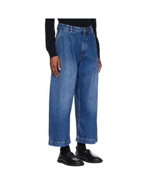 Studio Nicholson Blue Puch Wide Leg Jeans for men