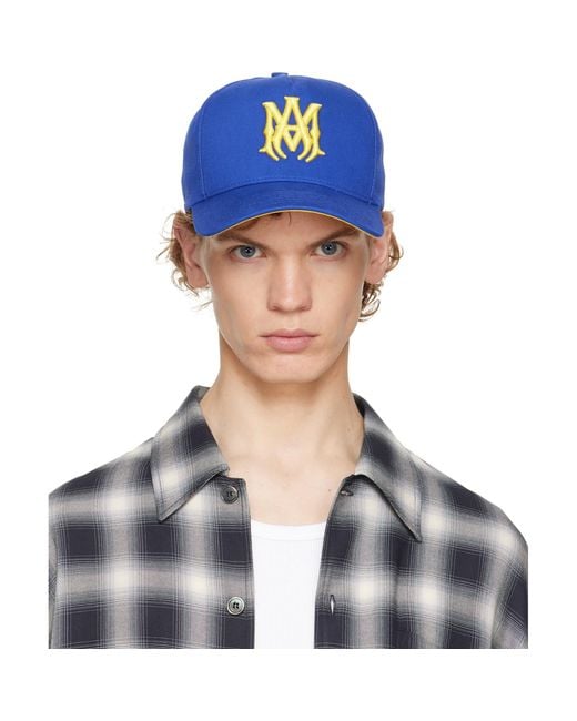 Amiri Blue 'Ma' Cotton Cap for men