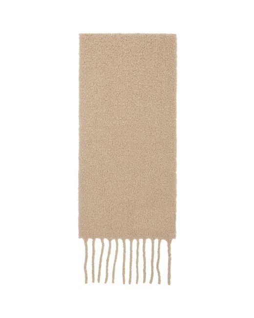 Moncler Natural Fringed Scarf