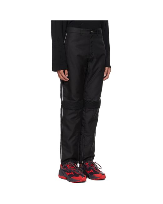 KANGHYUK Black Lock Stitched Trousers for men