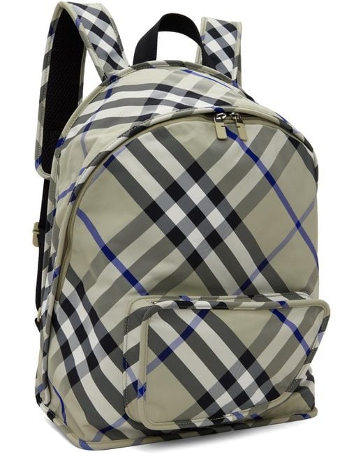 Burberry Gray Shield Backpack for men