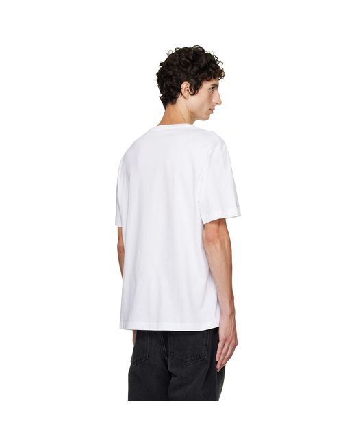 Helmut Lang White Reverse Logo T-Shirt for men