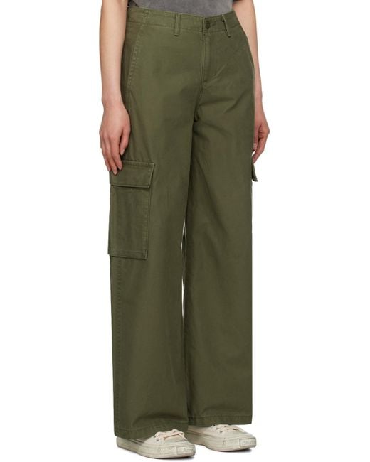 Pantalon cargo ample kaki - premium Levi's en coloris Green