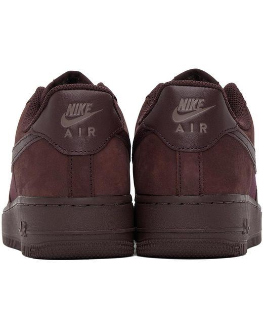 Nike Black Burgundy Air Force 1 '07 Lx Sneakers for men