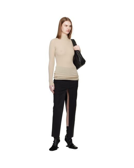 Rick Owens Natural Temple Ls Turtle Sweater