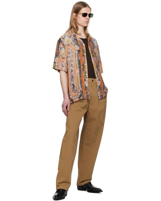 メンズ Isabel Marant オレンジ Vazlo シャツ Orange