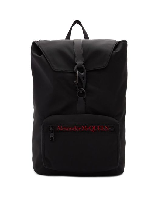 Alexander McQueen Black Urban Backpack for men