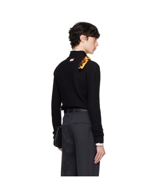 Bottega Veneta Black Felted Wool Turtleneck for men