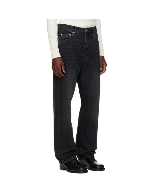 Studio Nicholson Black Riso Straight Leg Jeans for men