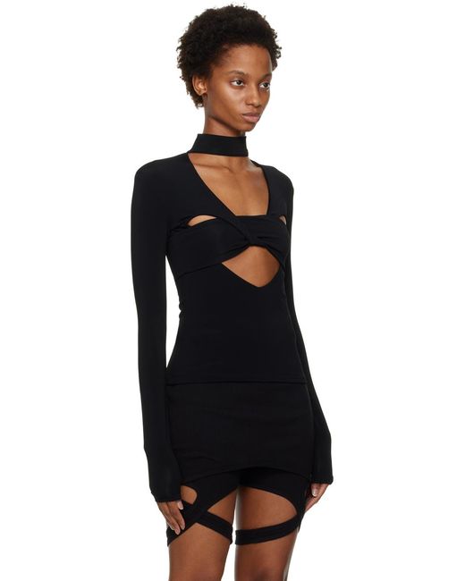 Col roulé noir à découpe en forme de cœur Ambush en coloris Black