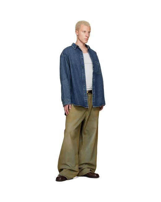 Agolde Green Bagley Rounded Baggy Jeans for men