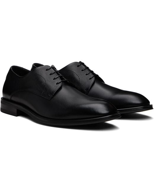 Boss Black Textured & Smooth Leather Derbys for men
