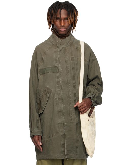 Visvim Green Khaki Six-Five Fishtail Parka for men