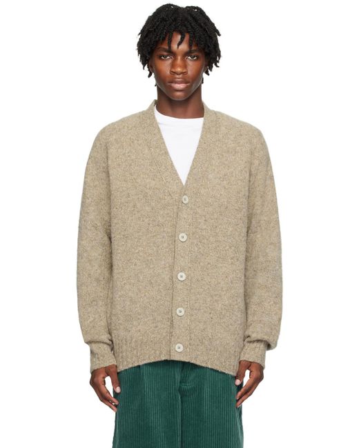 Howlin' By Morrison Natural shaggy Bear Cardigan for men