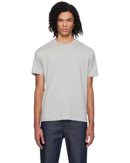 Sunspel Black Gray Riviera T-shirt for men