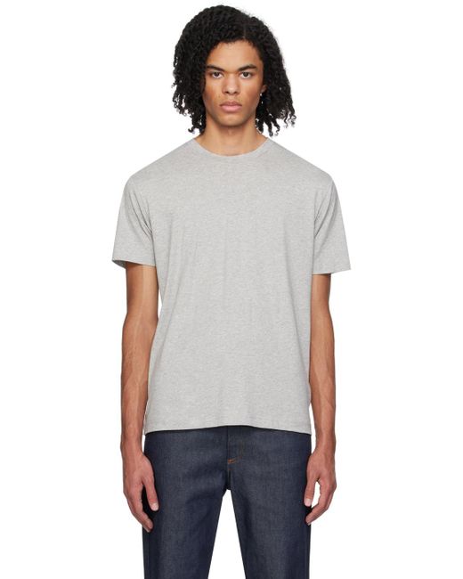 T-shirt riviera gris Sunspel pour homme en coloris Black