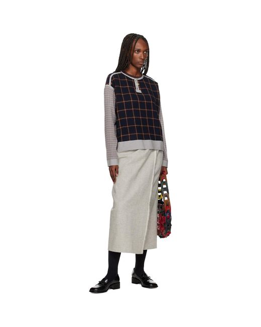 SC103 Black Lucid Midi Skirt