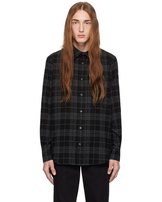Norse Projects Black & Gray Algot Shirt for men